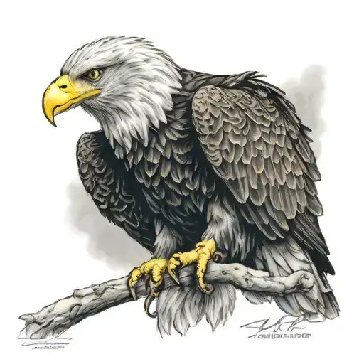 American Eagle Perched