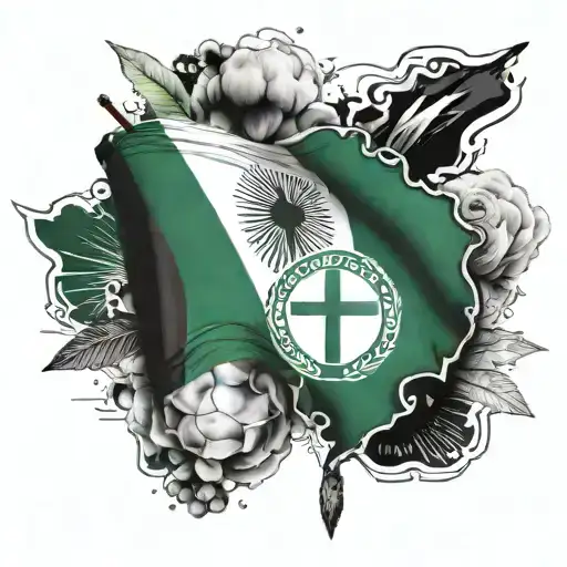 Nigerian Flag And German Flag Incorporated