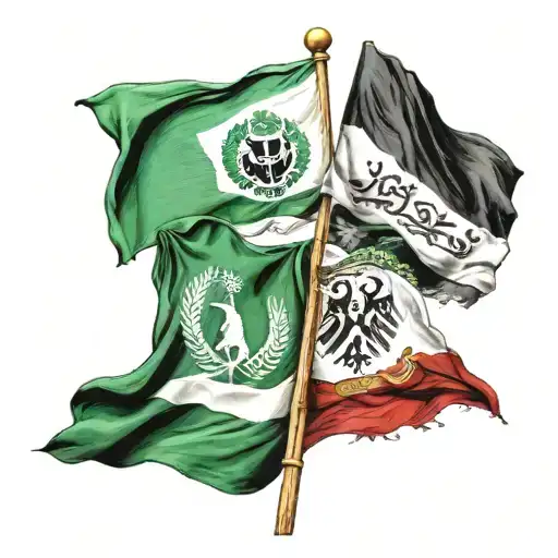 Nigerian And German Flags