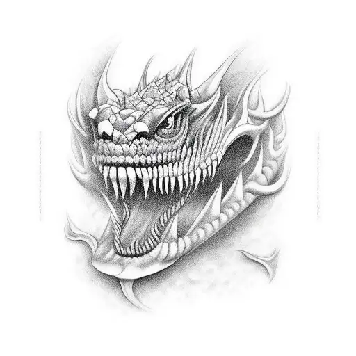 Dragao Vermelho De Corpo Inteiro No Estilo Fine Line Para Cobrir Meio Antebraco