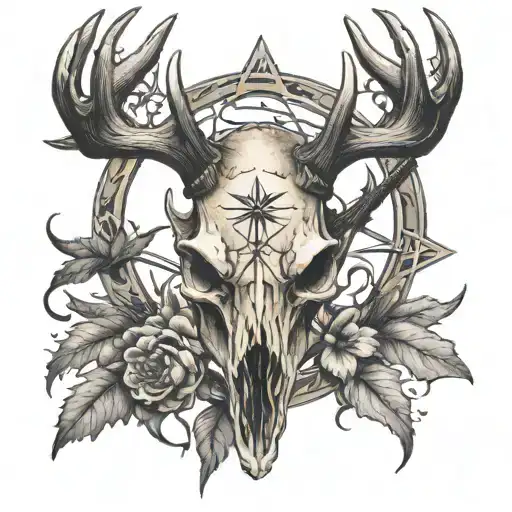 Deer Scull Pentagram