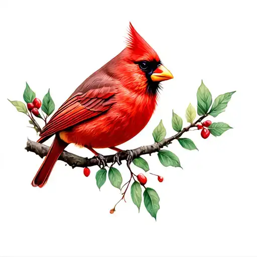 Cardinal Memorial Tattoo For Dad