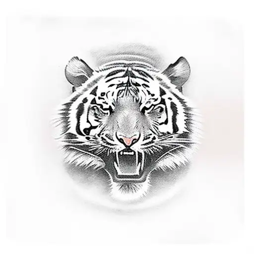 A Tiger Emerging From A Steaming Cup Of Coffee