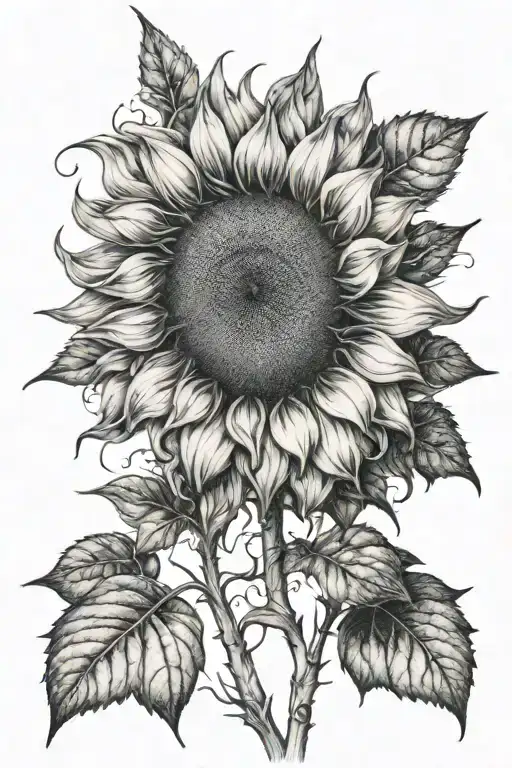 Sunflower Surrounded By Chaos