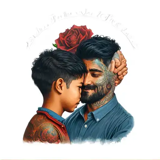 Son Father Holding Hands