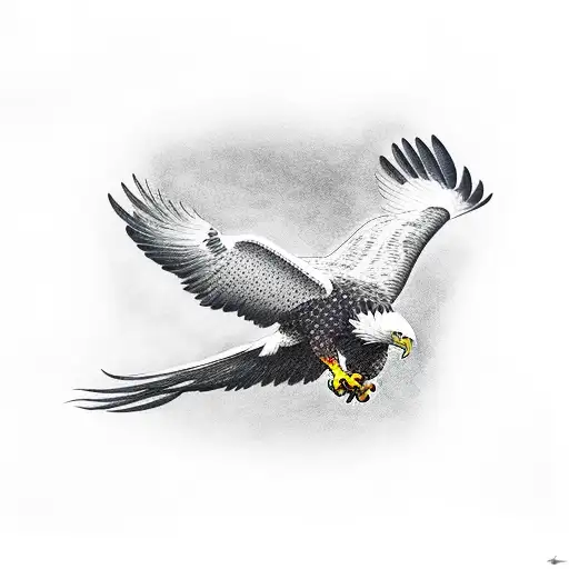 Eagle Grabbing A Snake In Its Claws