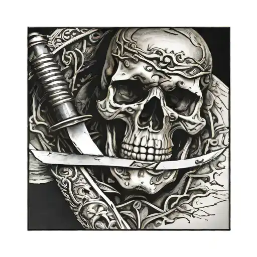 Skull And Knife
