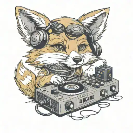 Cute Anthro Furry Fox With Dj Controller