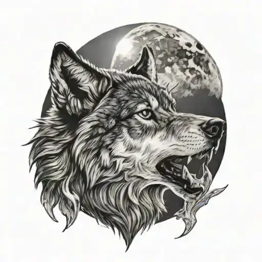 Wolf Howling At The Moon