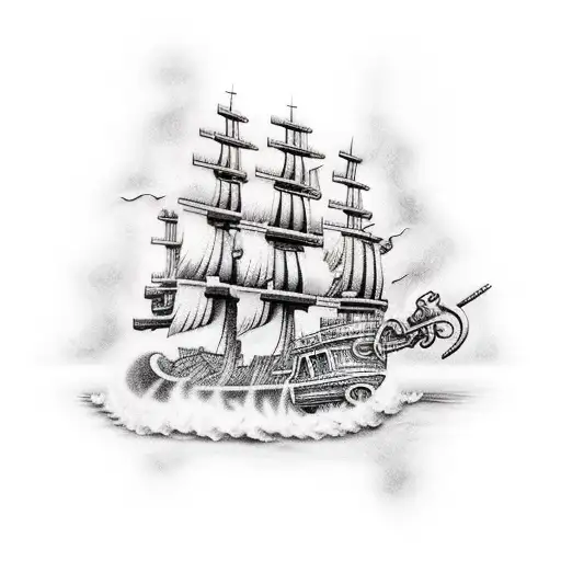 One Piece Pirate Ship With Mechanical Parts