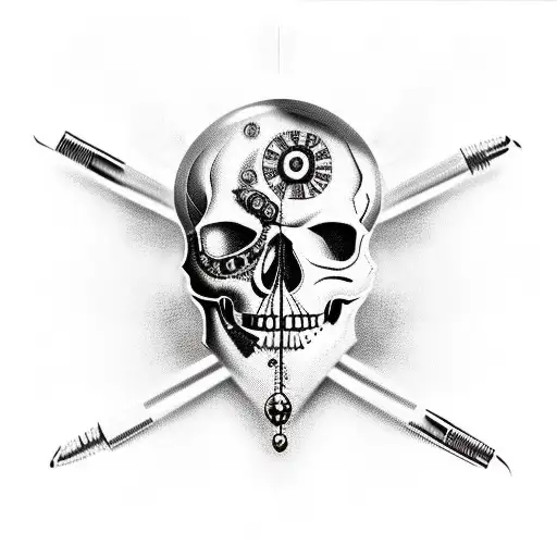 Cowboy Skull With A Bullet Hole In The Head