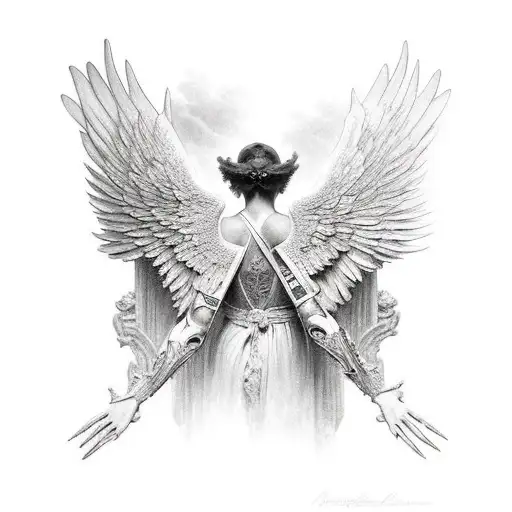 Fallen Angel By Alexandre Cabanel Full Sleeve With Warrior Like Details
