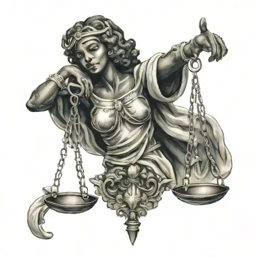 Black Woman Libra Lady Justice