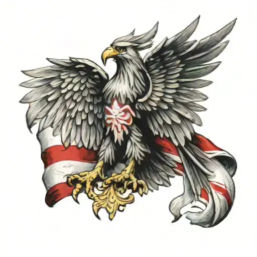 Polish Eagle With Flag Centrepiece