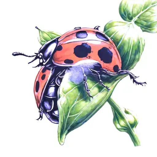 Ladybug On Four Leaf Clover