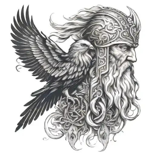 Viking Odin Crows