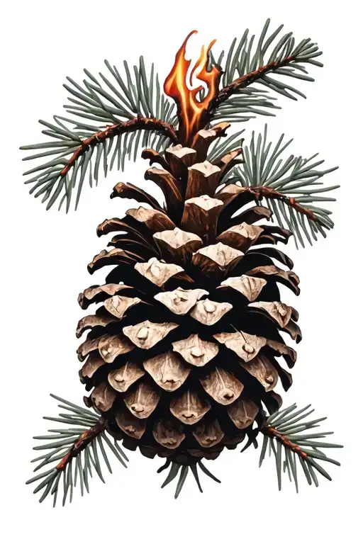 Pinecone On Fire
