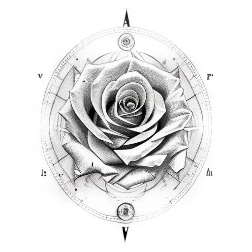 Rose With Compass