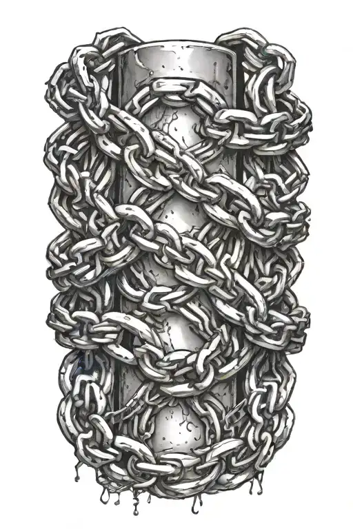 Broken Chain Wrapped