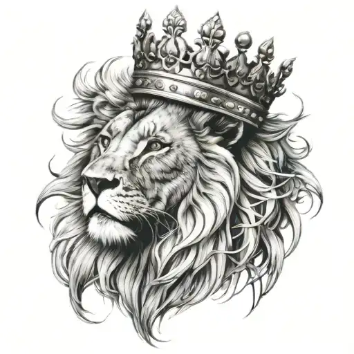 Lion Wearing A Crown