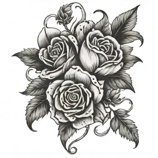 Mexican Style Flower Intertwined