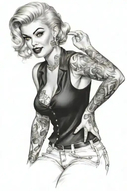 50S Girl Pinup Girl With