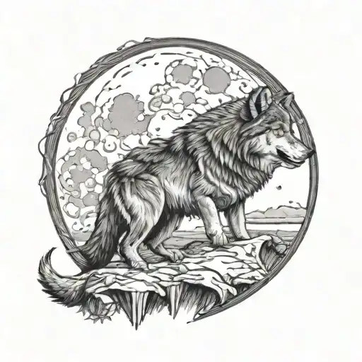 Howling Wolf Howling At The Moon