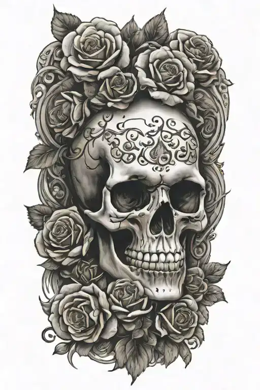 Skull And Roses