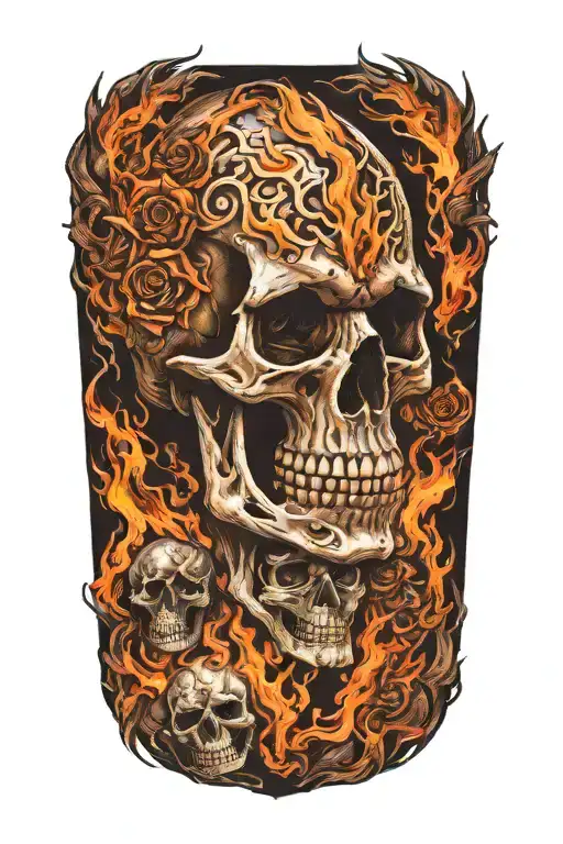 Fire And Skull