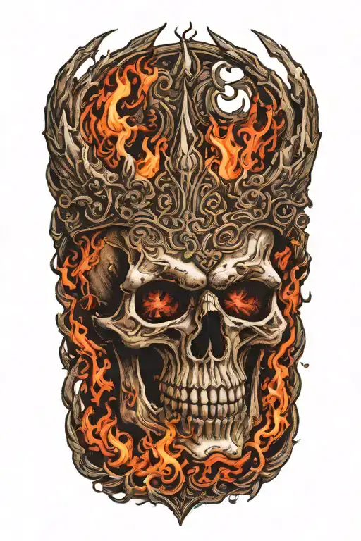 Fire And Skull