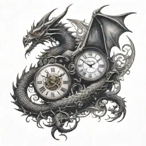 Dragon Clock Surrounded