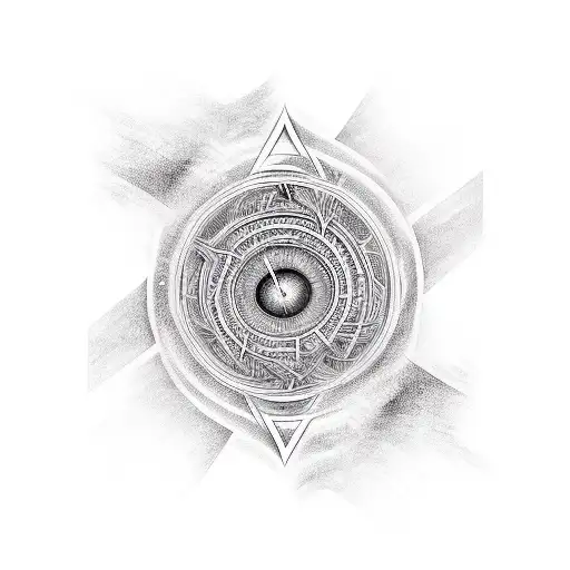 Christian Symbols With Abstract Design