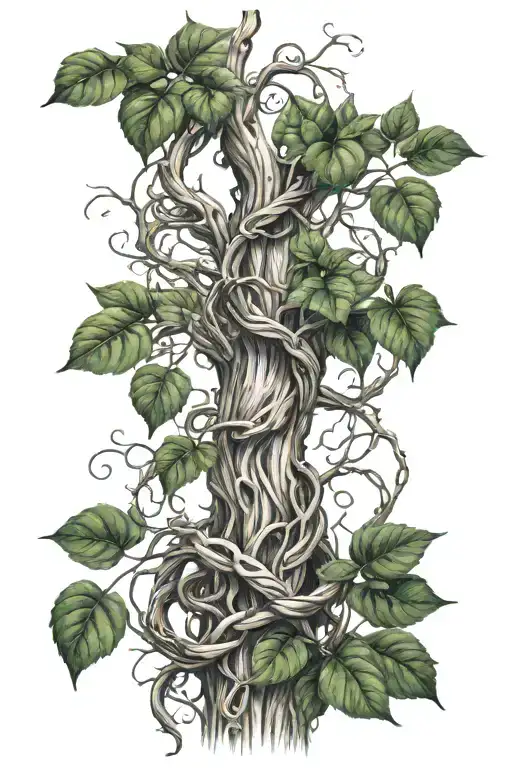 Tree With Vines Wrapping