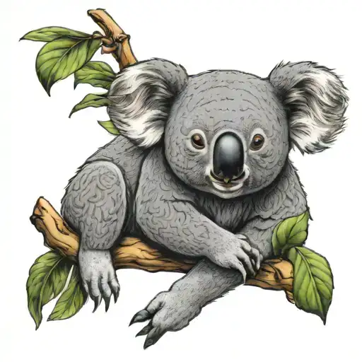 Koala Wearing A Traditional Vietnamese Ao Dai