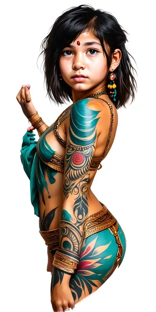 Short Haired Tribal Girl