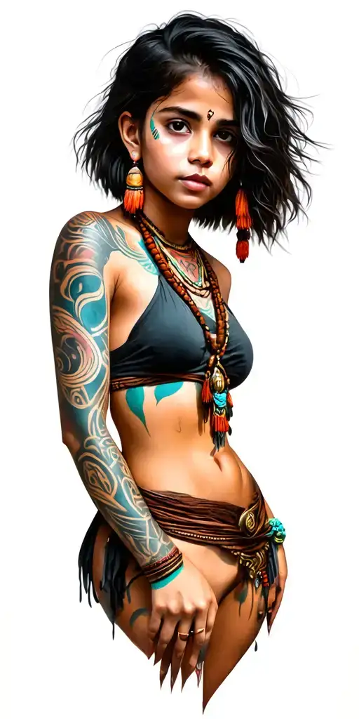 Short Haired Tribal Girl