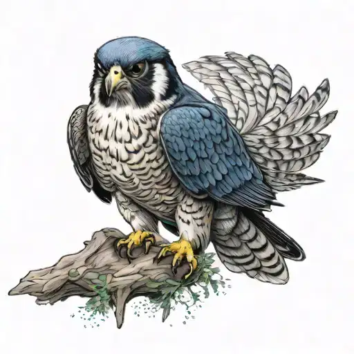 Peregrine Falcon Kills Blue Jay Bird