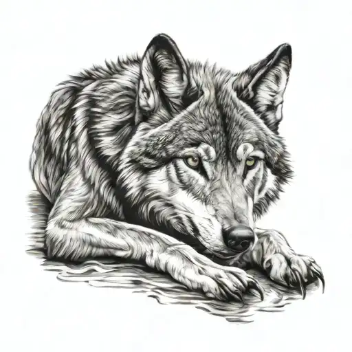 Wolf In A Wolf Footprint