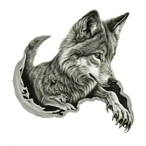 A Wolf Inside A Wolf Track