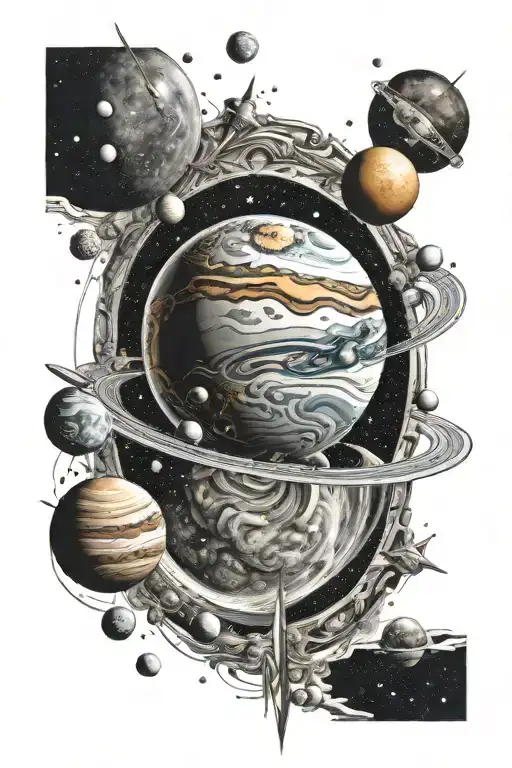 Sagittarius Universe Planets Orbiting