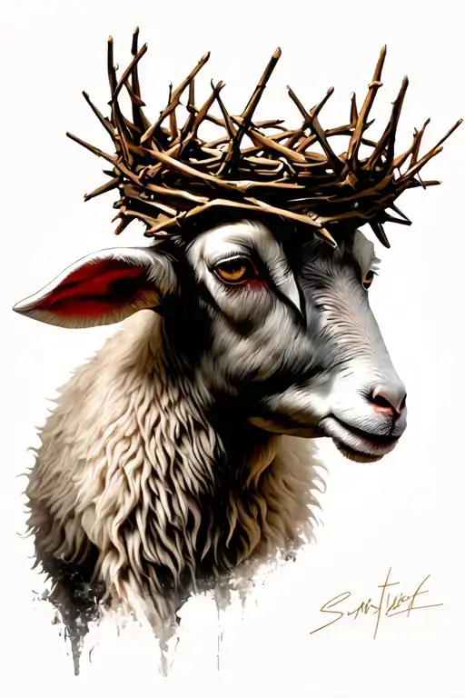 Lamb With A Crown Of Thorns