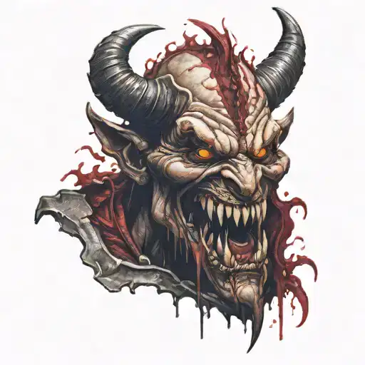 Scar Blood Demon Crawling Out Smiling