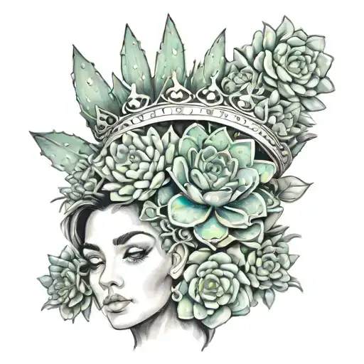Crown Made Of Succulents