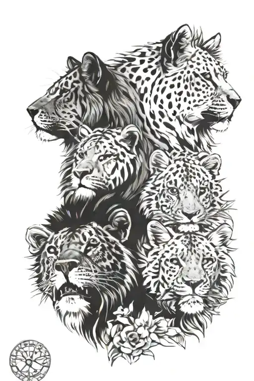 1 Male 1 Female And 3 Little Leon