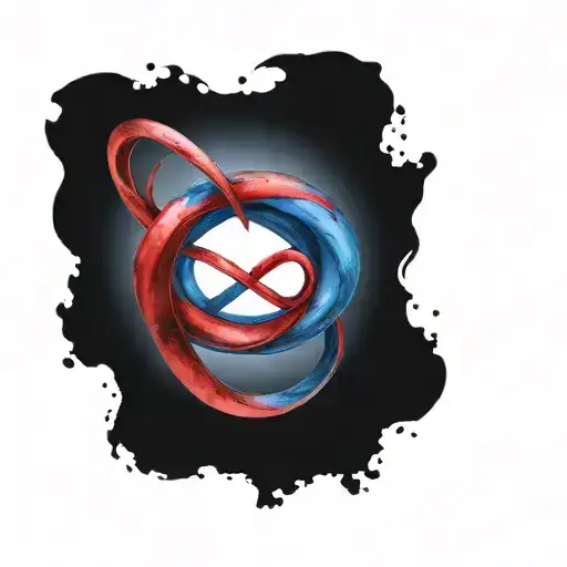 Blue And Red Infinity Symbol