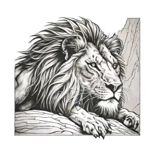 Lion King With Sad Woman