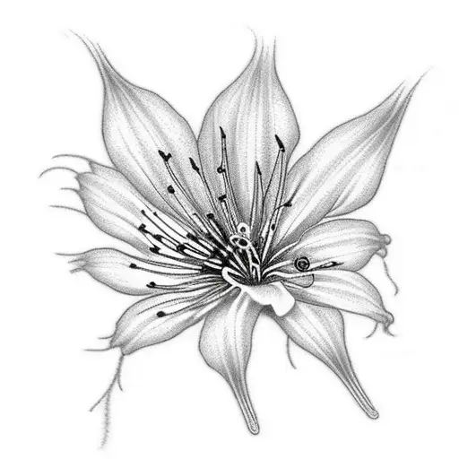 Spider Lily With Love In Korean Written Next To It