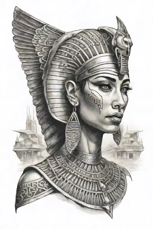 Egyptian Woman And Number 93 Above