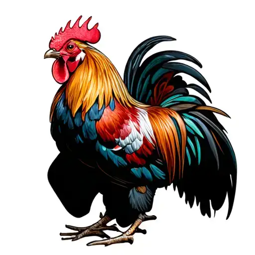 Rooster Standing Proudly