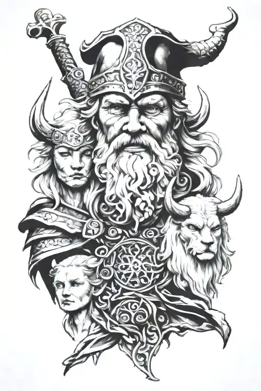 Odin With Frigga